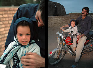 Akbar Bashteeni, laborer, with daughter, Mahnaz, 3 Akbar Bashteeni, laborer, with daughter, Mahnaz, 3